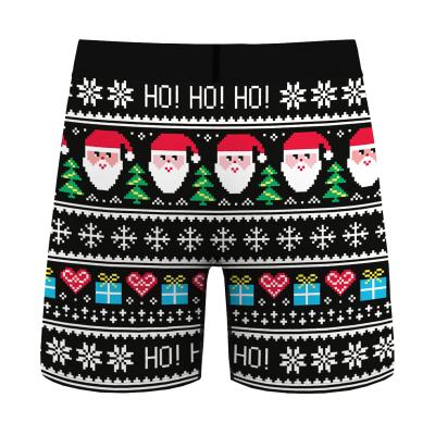 China New Breathable Christmas Digital Printing Couples Briefs Comfortable Sterile Men's Boxer Briefs Ladies Briefs Breathable Stain for sale