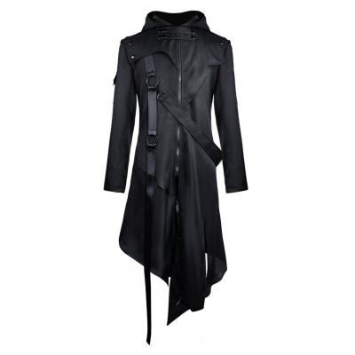 China Polyester 2021 New European and American Autumn Winter Cos Coat Male Role Play Gothic Halloween Game Costumes for sale