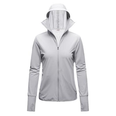 China Summer Silk Thin Long Sleeve Ice Sunscreen Long Sleeve Outdoor Fishing Cycling Anti Ultraviolet Anorak Hooded Sunscreen for sale