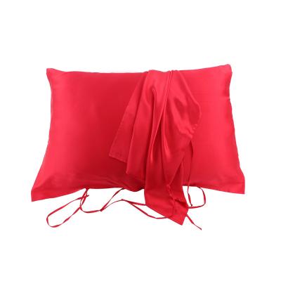 China 100% Heavy Duty Anti Dust Momme 19 Pillow Towel Mulberry Silk 6 Straps Pillow Cases Single Embroidery Cushion Cases for sale