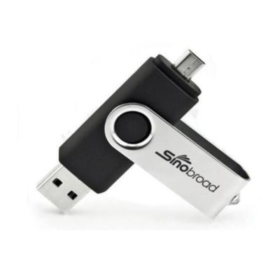 China Metal OTG USB Flash Drive 4gb 8gb Swivel OTG Thumb Drive 16GB 2.0/3.0 Android USB Memory for sale