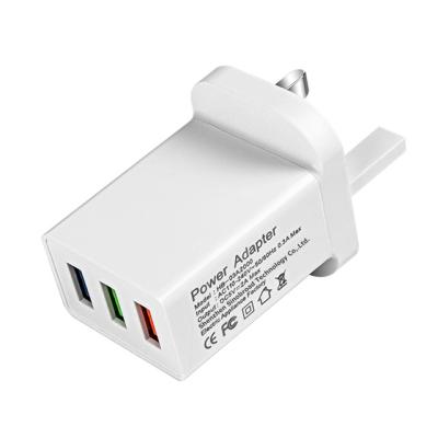 China Mobile Phone / Hot UK Type Ipad / Camera / PDA / MP3 5V2A 3 USB Wall Charger USB Fast Charger for sale