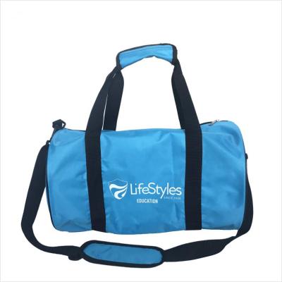 China Round Shape Nylon Travel Duffle Bag With Strap Sports Items for sale