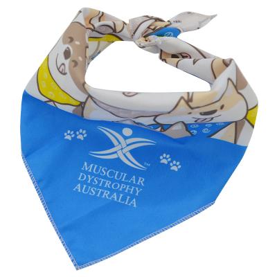 China Promotional Polyester Full Colour Printed Triangle Pet Dog Bandana Custom Made for sale