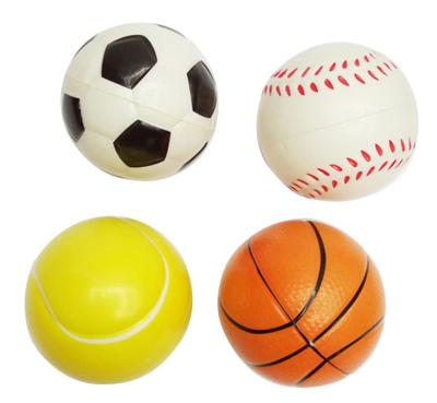 China Relieves Stress Assorted Colors PU Stress Balls 6.3cm Size Custom Logo for sale