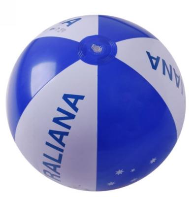 China Impresión personalizada de 6 paneles de PVC Balón de playa inflable para actividades acuáticas 30 cm después de inflado en venta