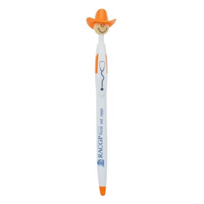 Chine Promotion créative cow boy forme stylo à bille en plastique imprimant UV encre bleu noir à vendre