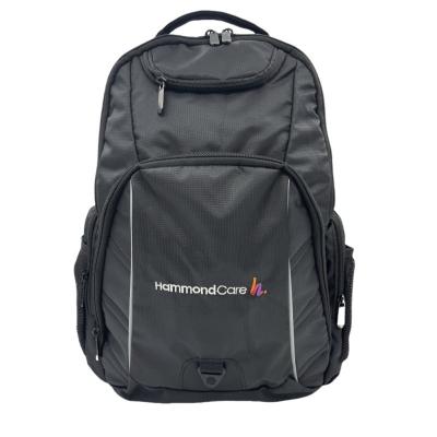 China Embroidery Light Weight Backpack With Laptop Pouch Nylon Material For Traveling for sale