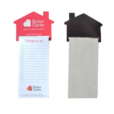 China Fridge Custom House Shape Paper Note Pad With Magnet for sale