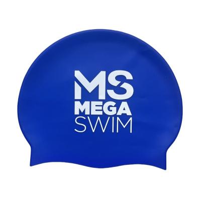 China Kids Adults Size Waterproof Silicone Swimming Cap With Custom Printing for sale