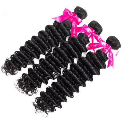 China Virgin Indian Deep Wave Supplier 10A Cuticle Aligned Hair Weave Bundle Deep Wave Hair Product Cheap Hair Extensions Ready To Ship for sale