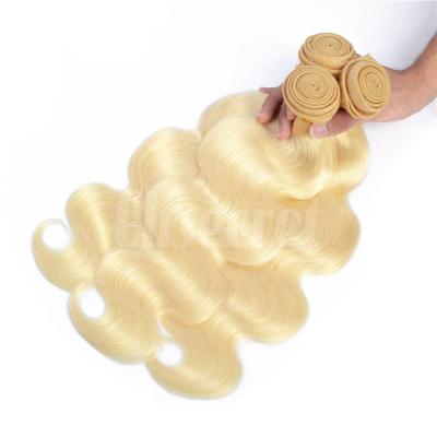 China Body Wave Ready To Ship Blonde 10A 613 Mink Brazilian Cuticle Aligned Remy Hair Extension Body Wave Double Bundles Weave Vendors for sale