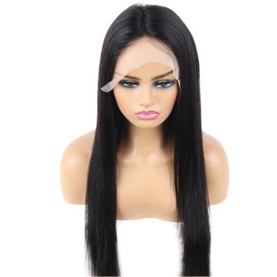 China Malaysian Straight Human Hair Lace Front Wigs 13X6 Natural Cuticle Aligned 100%Density Lace Up Headband For Black Women for sale