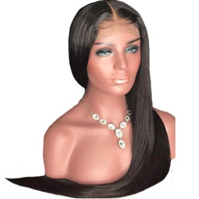 China 150% 180% 200% Density Straight Human Hair 13X6 Swiss Lace Frontal Wigs Hair Pre Plucked Baby Hair Can Be Customized For Women for sale