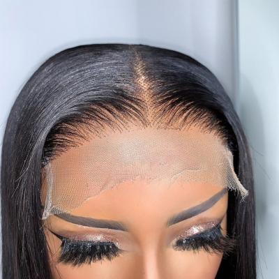 China Cheap Raw Peruvian Straight Cuticle Aligned Virgin Hair Full Lace Closure Wig Straight Lace Front Wig For Black Women Seller HD Women for sale