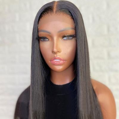 China 100% Raw Brazilian Straight Virgin Human Hair Wig Cheap Full Hd Lace Front Human Hair Wig Swiss Lace Closure For Black Women for sale