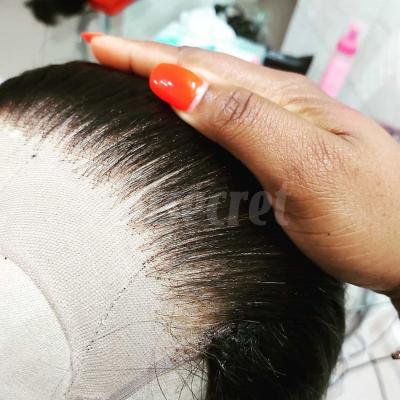 China Brazilian Raw Straight Human Hair HD Transparent Lace Frontal Virgin Closure With Baby Hair 2X6 4X4 5X5 Lace Closure Natural Hair for sale