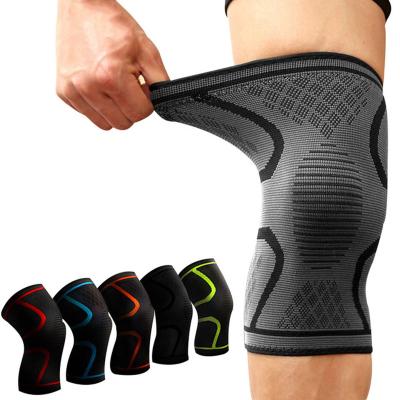 China Breathable Adjustable Elasticity Fitness Knee Sport Kneepads Strap Sport Compression Elastic Nylon Knee Pad Sleeve For Fitness Exercise Workout for sale