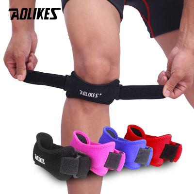 China Breathable Adjustable Elasticity Knee Patellar Tendon Support Strap Band Knee Pads Support Brace for Running Basketball Outdoor Sports for sale