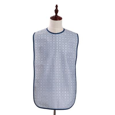 China Adult Cleaning Bib Apparel Protector with Waterproof Vinyl Backing and Optional Crumb Catcher for sale