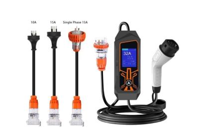 China 1 Phase 3 Phase Portable Electric Car Charger IP55 Level Adjustable Power Settings for sale