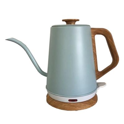 China Wholesale Electric Gooseneck Kettle Jug Stainless Steel Water Heater Amazon Base 360 ​​Degree Rotation Hot Gooseneck 1 Liter for sale