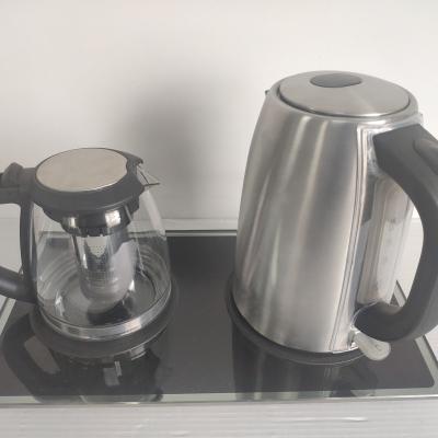 China 360 Degree Rotation Base Cheap Electric Kettle Teapot Set 1.8L Best Electric Kettle Set Stainless Steel Electric Tea Kettle Set Home Appliances for sale