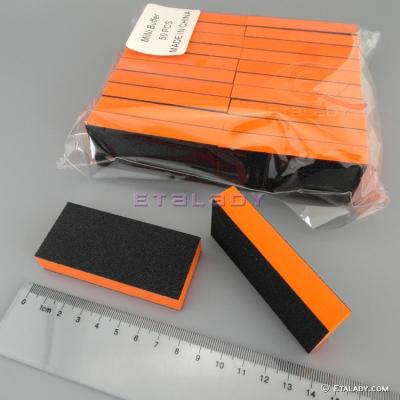 China Orange Black Thin Sanding Sponge + Buffer Nail Supplies Disposable Nail Buffer Block for sale