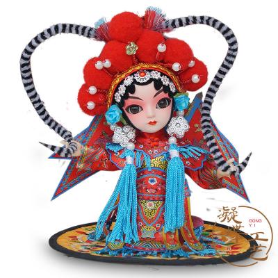 China Drama Silk Human Doll Peking Opera Chinese Style Q Version Doll Handwork Decoration Characteristic Gift for sale