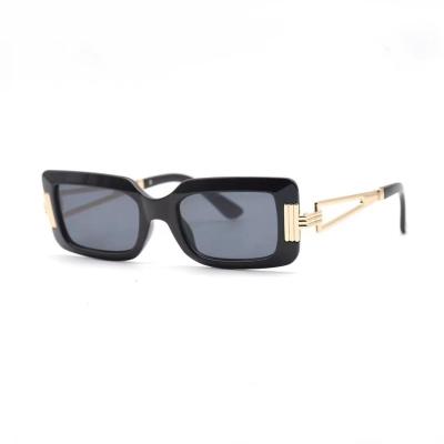 China New Style Modern Luxury Designer Sunglasses Retro Rectangle Plastic Shading Sunglasses For Women Small Metal Square Sunglasses for sale