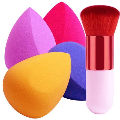 China Beauty Makeup Tools Factory Wholesale 2023 Lavender Microfiber Latex Black Yellow Orange Custom Made Velvet Velvet Free Makeup Sponge for sale