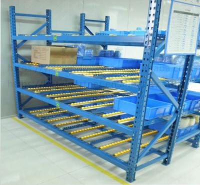 China Custom Corrosion Protection Warehouse OEM Gravity Roller Storage FIFO Cardboard Flow Rack System for sale