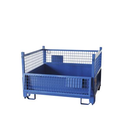 China Storage Warehouse Good Quality Metal Mesh Box Steel Pallet Cage Storage for sale