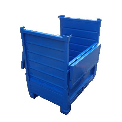 China Assembly Customized Storage Foldable And Stackable Warehouse Pallet Box For Shipping for sale