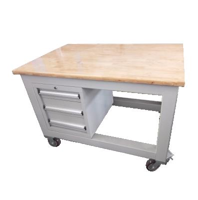 China The workshop of the factory garage workbench metalwork table drawers metal table foldable workbench for sale