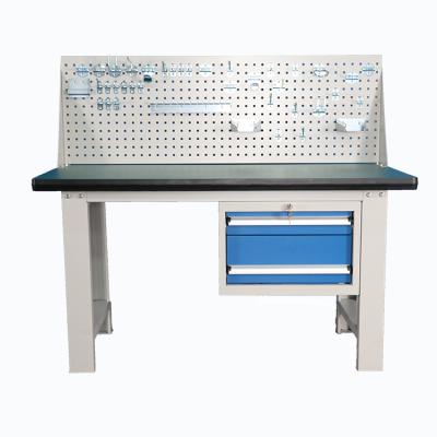 China The factory garage corner workbench ESD workbench top anti-static steel/aluminum workbench workshop for sale