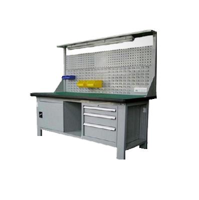 China Heavy Duty Industrial Building Material Stores Workbench /Rubber Top Electronic Steel Folding Workbench for sale