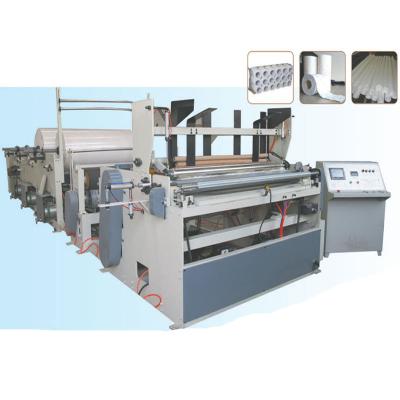 China Roll Rewinding New Toilet Paper Making Machine With Toilet Paper Roll Cutter for sale