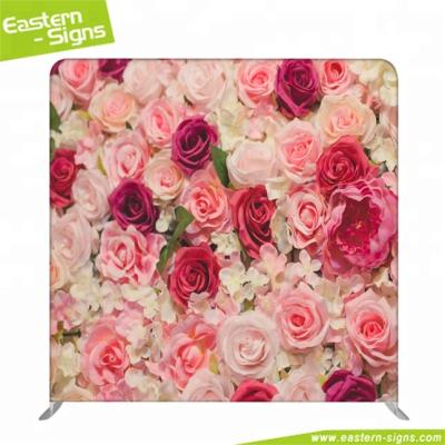 China Flower Wall Wedding Decoration Portable 10ft Straight Advertising Background for sale