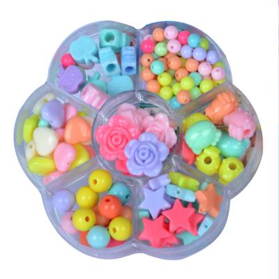 China 5+ WGL544 Hot Selling DIY Kids Charm Bracelet Necklace Colorful Beads For Jewelry Making Kits Education Toys For Girls for sale