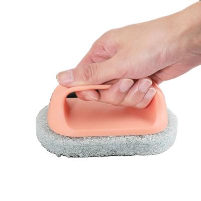 China WH572 Household High Quality Sponge Stocked Easy Cleaning Brush With Handle For Kitchen for sale