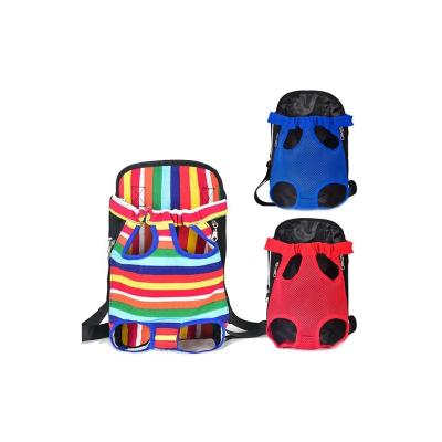 China Sustainable Competitive Price Breathable Canvas Colorful Strips Elastic Band Design Pet Stripe Bags for sale