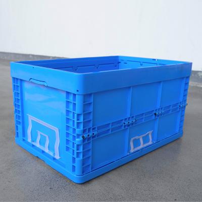 China Folding Plastic Type Pallet Cartons Customized Light Solid Box Folding Crate Storage Container For Sale for sale