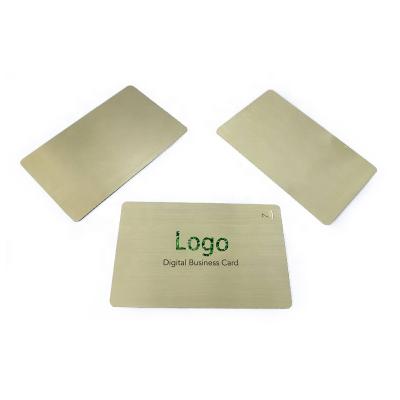 China Waterproof / Weatherproof Project supply 215 gold stainless+PVC NFC easy use attractive business metal card for sale