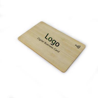 China Environment Friendly Safe certificated bamboo material personalized design digital business nfc card for sale