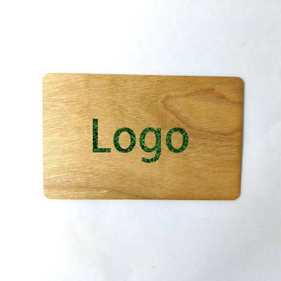 China Environment Friendly 8 types wood option MOQ 100pcs customized waterproof hf CR80 chip rfid nfc card for sale