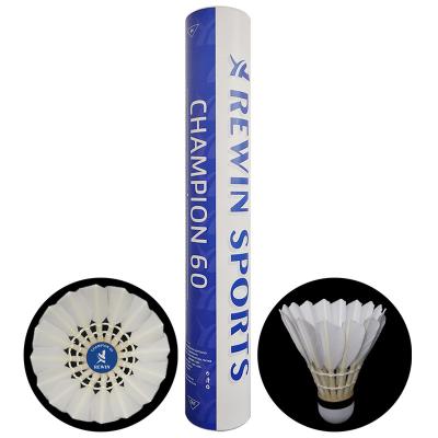 China Practice Factory Wholesale Duck Feather Badminton Shuttlecock CHAMPION 60 for sale