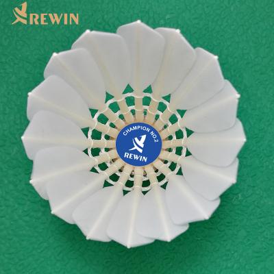 China Tournament Champion No.2 badminton shuttlecock birdie training club match competition international durable tournament with good flight speed 76 77 78 for sale