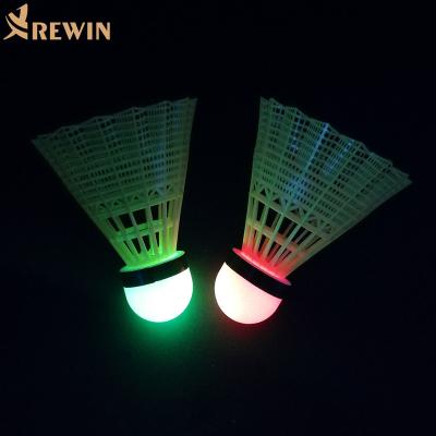 China Practice 1108 Cork Cheap LED Badminton Flashing Nylon Shuttlecocks For Outdoor Game for sale