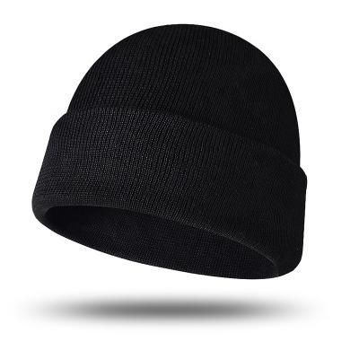 China 2021 COMMON High Quality Premium Custom Unisex No Pilling Black Cotton Beanie Watch Hat For Men and Women for sale